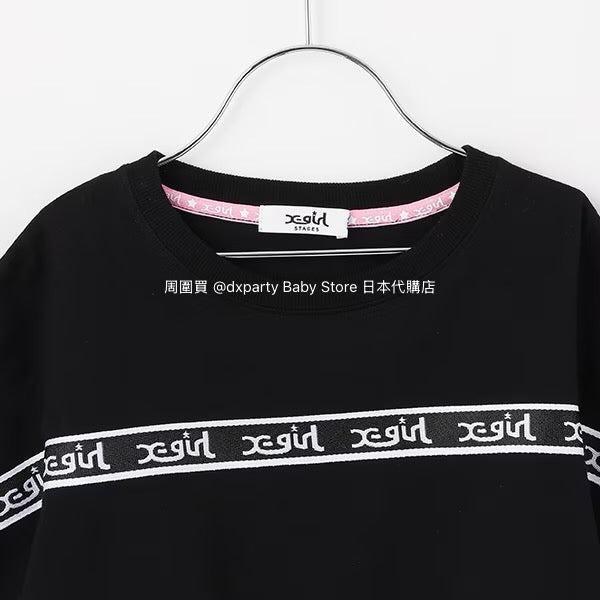 Japanese children's clothing X-girl Stages x Flying Girls printed top 90-140cm girls summer TOPS