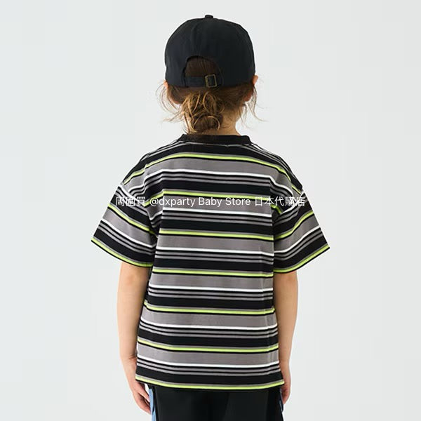 Japanese children's clothing mini#ML striped top 90-140cm boys/girls summer TOPS