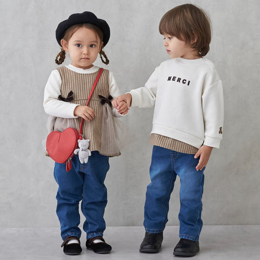 日本童裝 pe#main 假兩件衛衣 80-130cm 男童款 冬季 TOPS