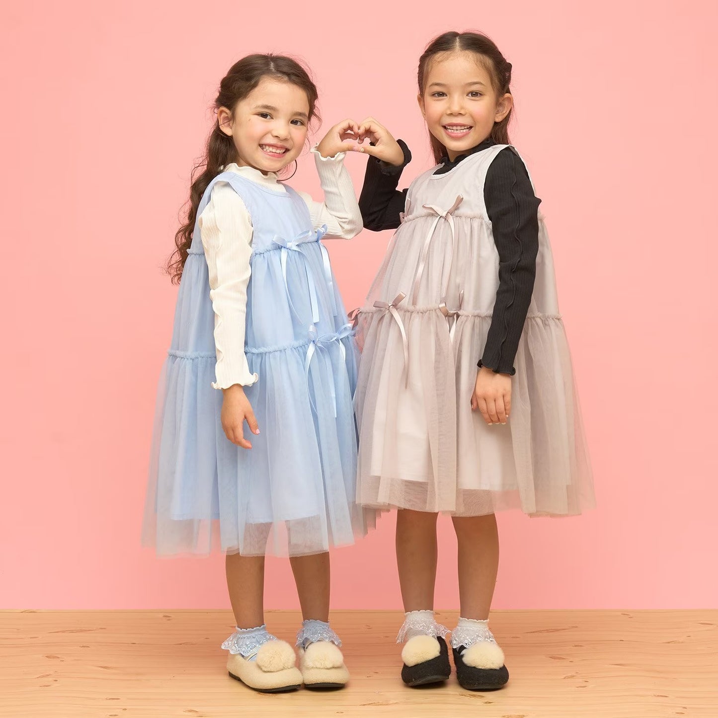 日本童裝 Ly# mine 蓬鬆薄紗多層連身裙 100-150cm 女童款 冬季 DRESSES