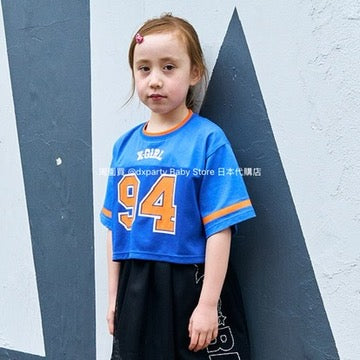 Japanese children's clothing X-girl Stages short sports style top 110-140cm girls summer TOPS