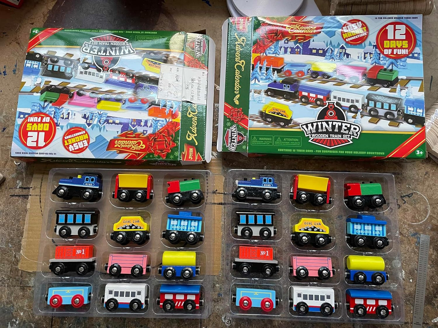 英美直送 12 Days Wooden Train Cars Magnetic Train Sets 聖誕倒數日曆 兒童款 聖誕快樂特輯 聖誕倒數日曆A 不參與$900免運 滿$900可加$25免運 Christmas Advent Calendars 2025