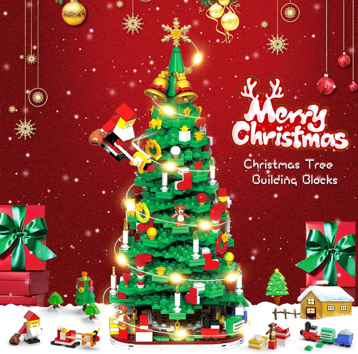 英美直送 LED Christmas Tree Building Blocks Set 聖誕倒數日曆 大人款/兒童款 聖誕快樂特輯 聖誕倒數日曆A 不參與$900免運 滿$900可加$25免運 Christmas Advent Calendars 2025