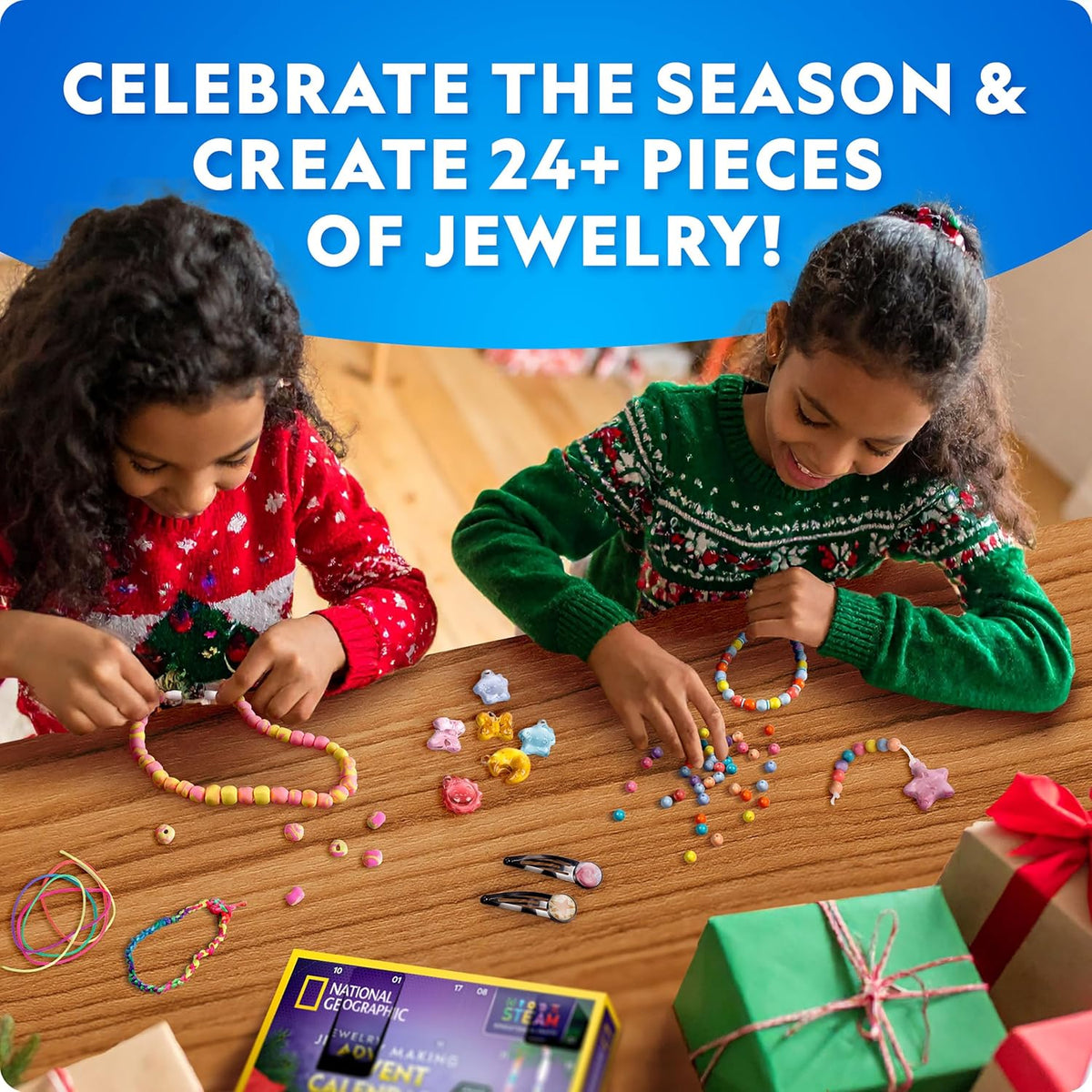 日英美直送 National Geographic Jewelry Making Advent Calendar 聖誕倒數日曆 兒童款 聖誕快樂特輯 不參與$900免運 滿$900可加$25免運到順豐站/智能櫃 Christmas Advent Calendars 2026