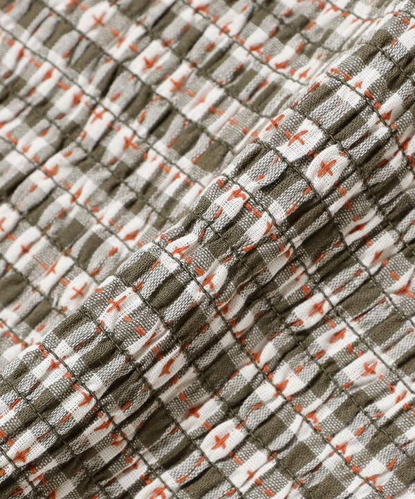 Japanese children's clothing B:MING by BEAMS plaid top 100-140cm girls summer TOPS