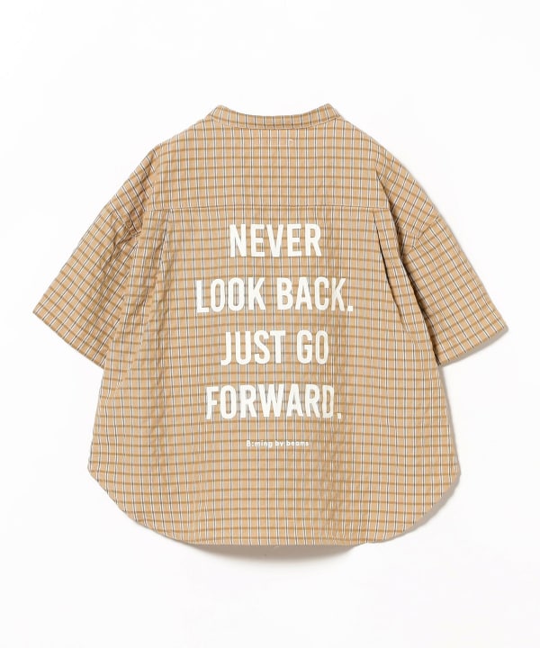 Japanese children's clothing B:MING by BEAMS checkered shirt 100-140cm boys' summer TOPS
