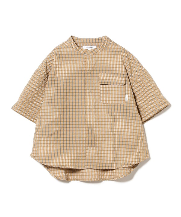 Japanese children's clothing B:MING by BEAMS checkered shirt 100-140cm boys' summer TOPS