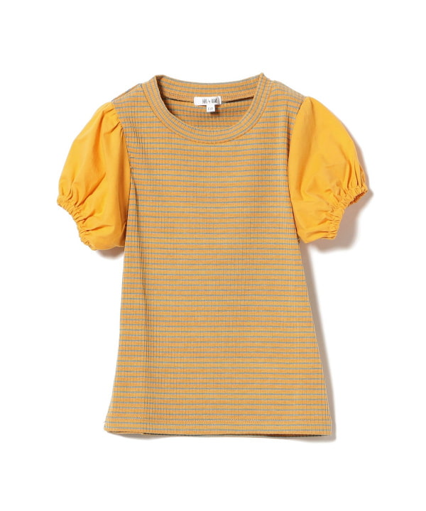 Japanese children's clothing B:MING by BEAMS puff sleeve top 100-140cm girls summer TOPS