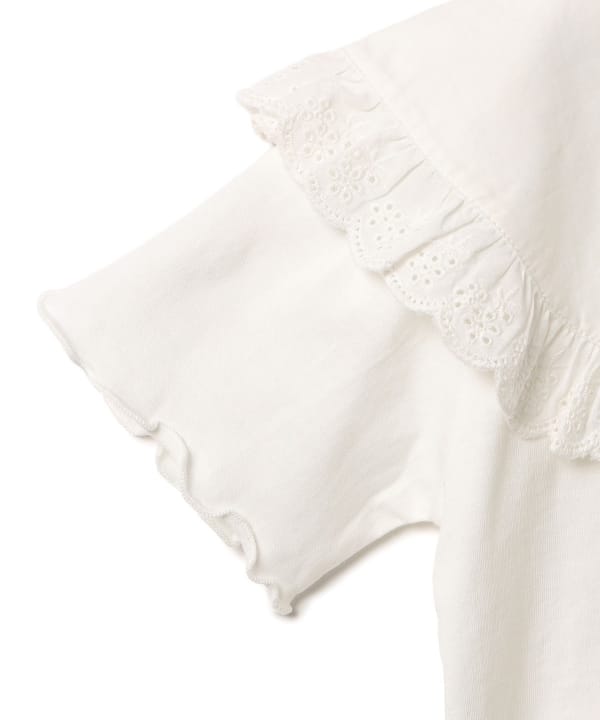 Japanese children's clothing B:MING by BEAMS lotus leaf collar top 100-140cm girls summer TOPS