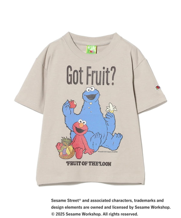 B:MING by BEAMS FRUIT OF THE LOOM Sesame Street Print Top (100-140cm) for Boys and Girls (Summer)