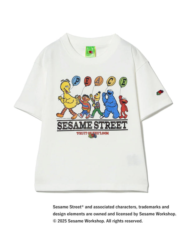 B:MING by BEAMS FRUIT OF THE LOOM Sesame Street Print Top (100-140cm) for Boys and Girls (Summer)