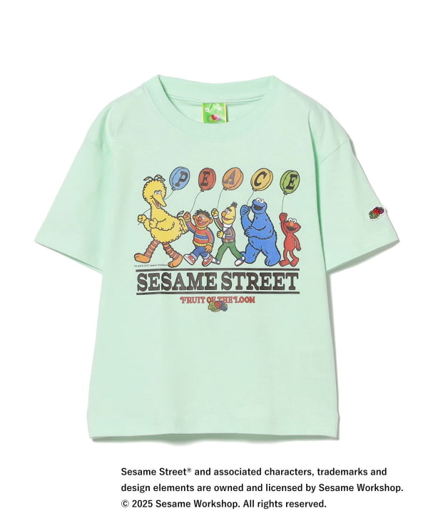 B:MING by BEAMS FRUIT OF THE LOOM Sesame Street Print Top (100-140cm) for Boys and Girls (Summer)