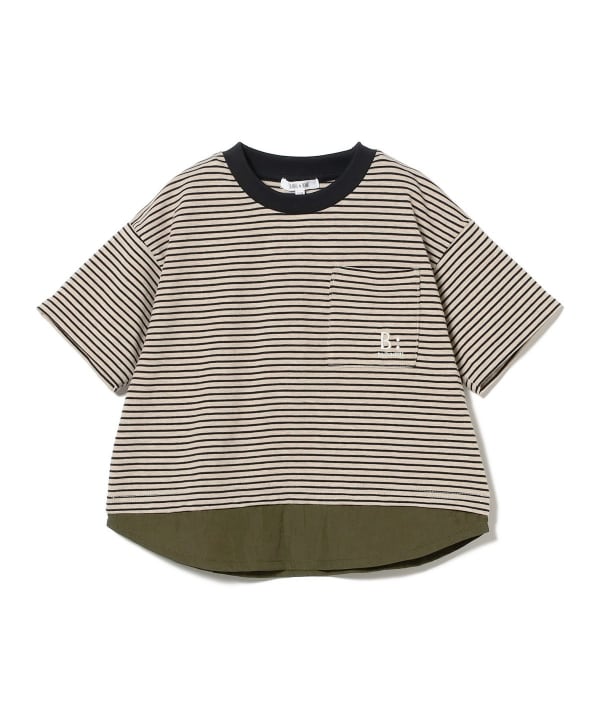 Japanese children's clothing B:MING by BEAMS striped top 100-140cm boys' summer TOPS