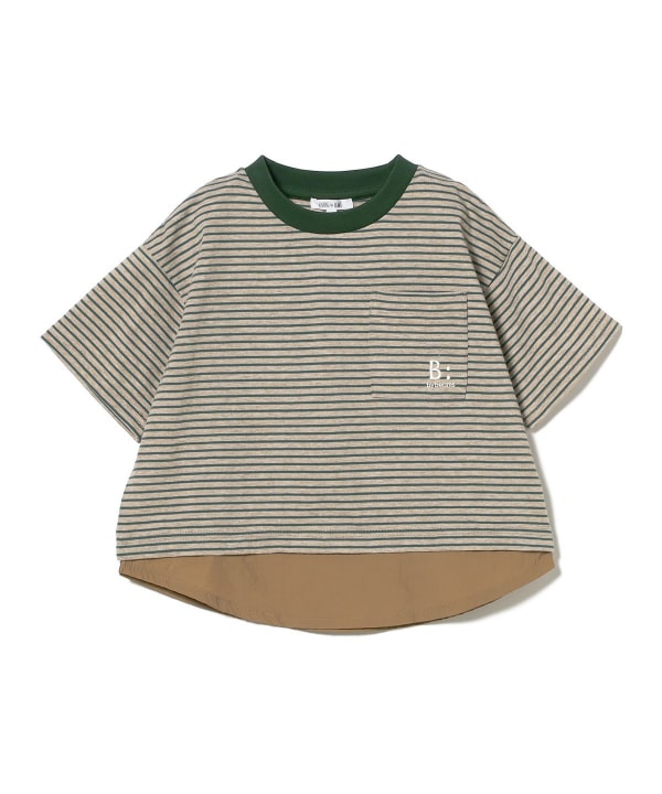 Japanese children's clothing B:MING by BEAMS striped top 100-140cm boys' summer TOPS