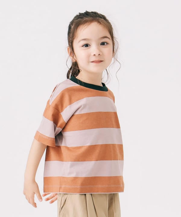 B:MING by BEAMS Japanese children's clothing striped top 100-140cm boys/girls summer TOPS