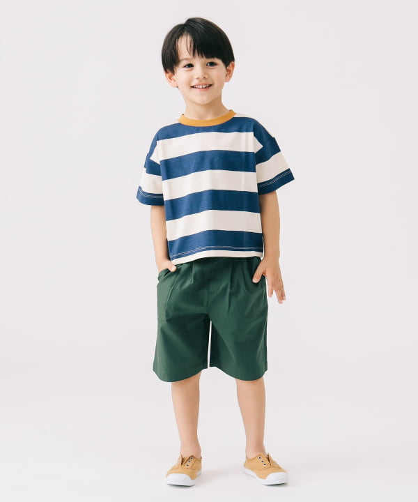 B:MING by BEAMS Japanese children's clothing striped top 100-140cm boys/girls summer TOPS