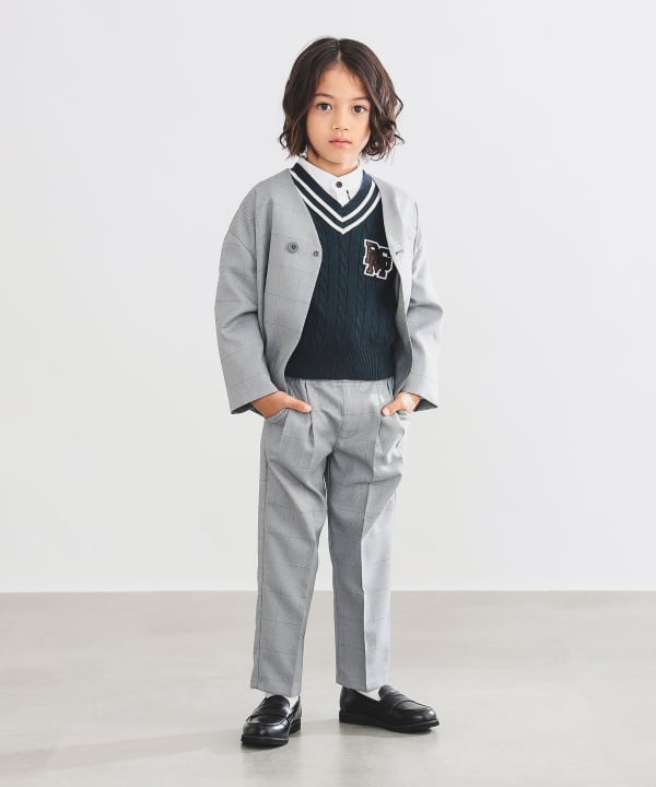 Japanese children's clothing B:MING by BEAMS knitted vest 100-130cm boys' summer TOPS interview/banquet/performance