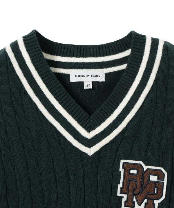 Japanese children's clothing B:MING by BEAMS knitted vest 100-130cm boys' summer TOPS interview/banquet/performance