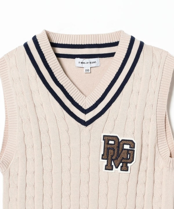 Japanese children's clothing B:MING by BEAMS knitted vest 100-130cm boys' summer TOPS interview/banquet/performance