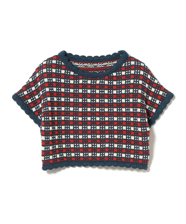 Japanese children's clothing B:MING by BEAMS knitted top 90-140cm girls summer TOPS