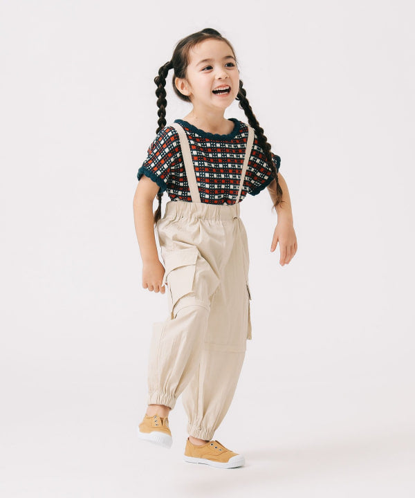 Japanese children's clothing B:MING by BEAMS knitted top 90-140cm girls summer TOPS