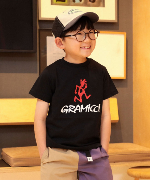 Japanese children's clothing B:MING by BEAMS x Gramicci short-sleeved top 100-150cm boys' summer TOPS