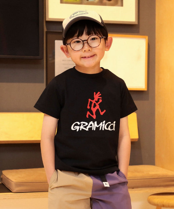 Japanese children's clothing B:MING by BEAMS x Gramicci short-sleeved top 100-150cm boys' summer TOPS