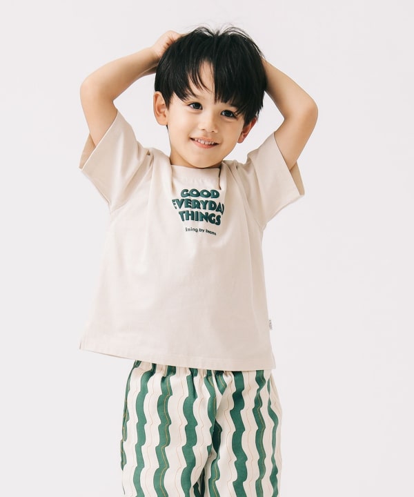 Japanese children's clothing B:MING by BEAMS printed letter top 100-140cm girls summer TOPS
