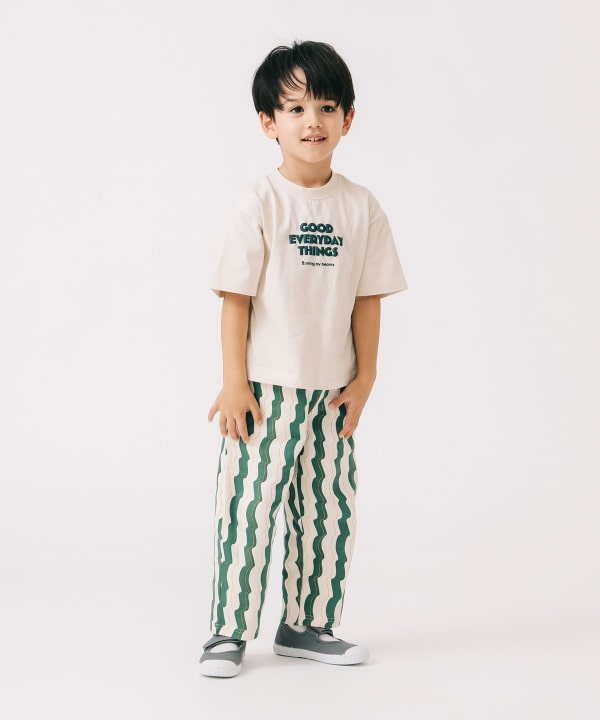 Japanese children's clothing B:MING by BEAMS printed letter top 100-140cm girls summer TOPS