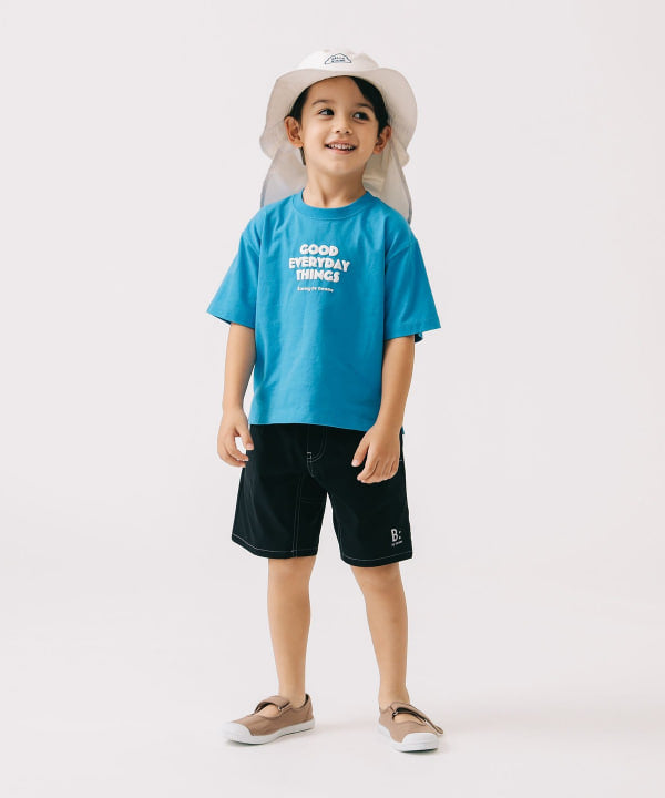 Japanese children's clothing B:MING by BEAMS printed letter top 100-140cm girls summer TOPS