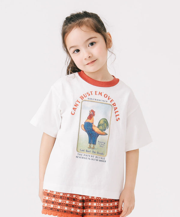 B:MING by BEAMS x Lee 'CAN'T BUST EM' short-sleeved top (110-140cm) for boys and girls (summer)