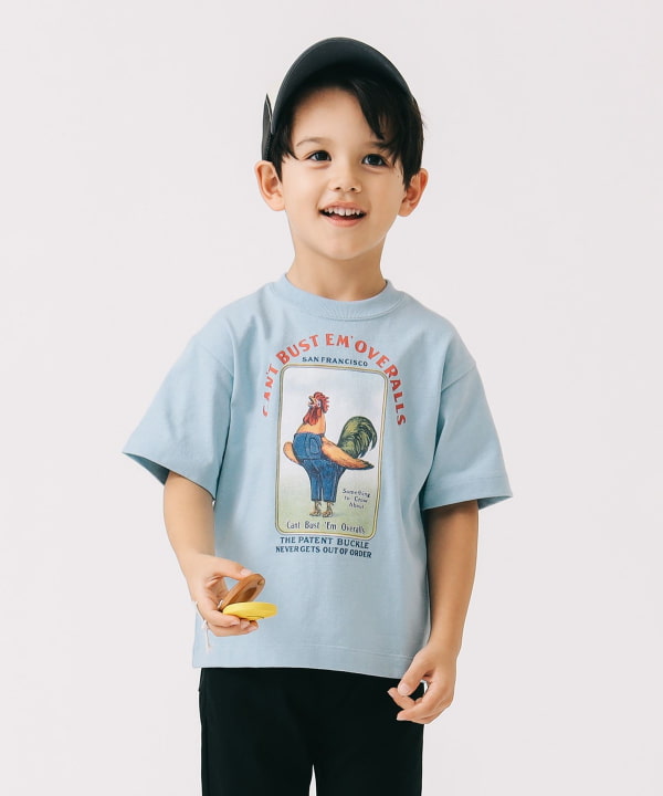 B:MING by BEAMS x Lee 'CAN'T BUST EM' short-sleeved top (110-140cm) for boys and girls (summer)