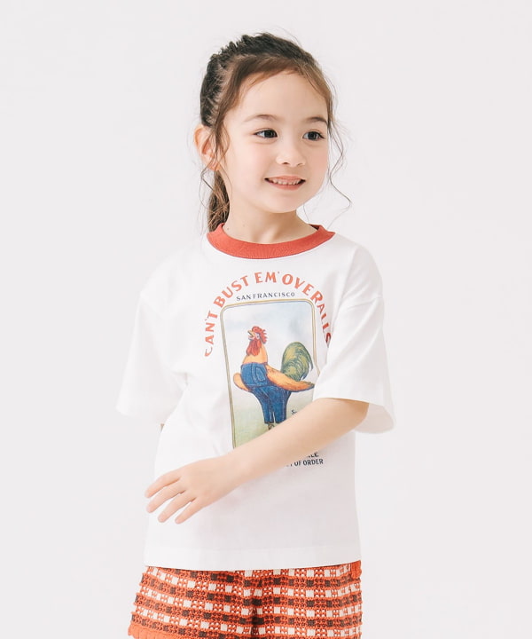 B:MING by BEAMS x Lee 'CAN'T BUST EM' short-sleeved top (110-140cm) for boys and girls (summer)