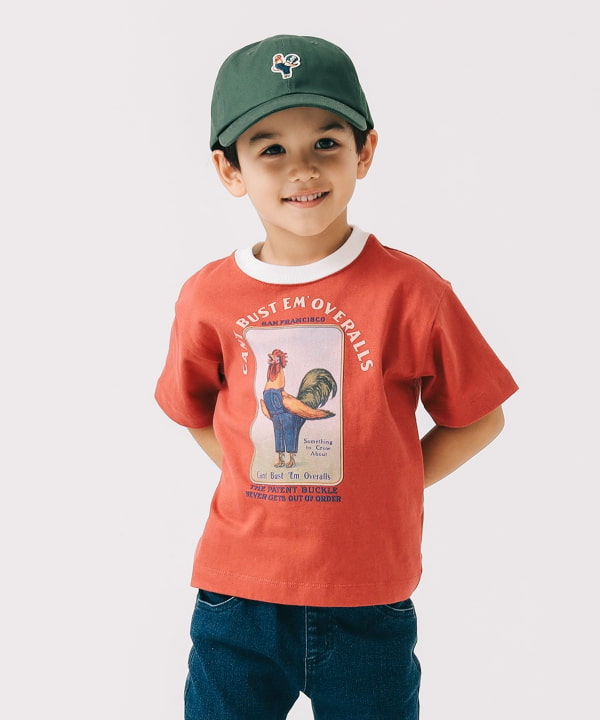 B:MING by BEAMS x Lee 'CAN'T BUST EM' short-sleeved top (110-140cm) for boys and girls (summer)