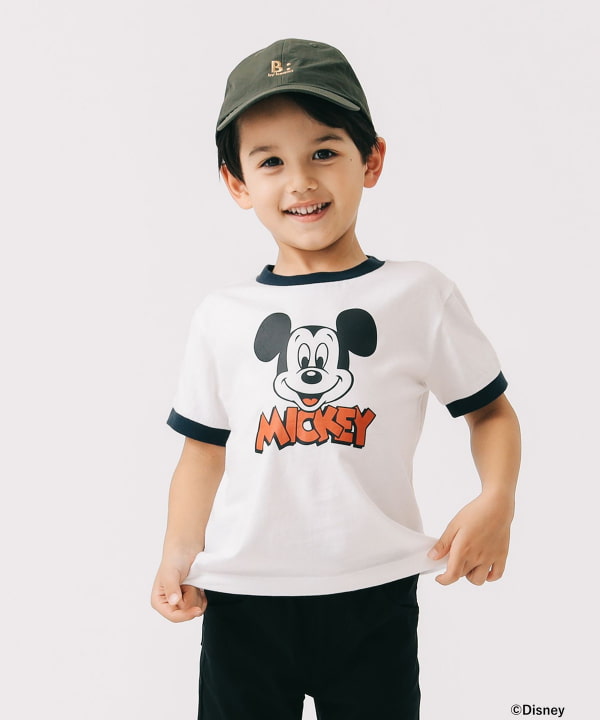 Japanese children's clothing B:MING by BEAMS Disney / MICKEY printed top 90-150cm boys/girls summer TOPS