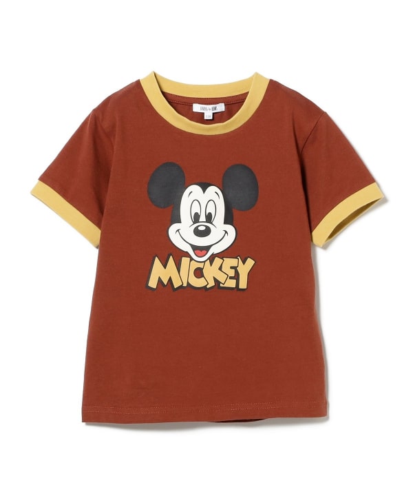 Japanese children's clothing B:MING by BEAMS Disney / MICKEY printed top 90-150cm boys/girls summer TOPS