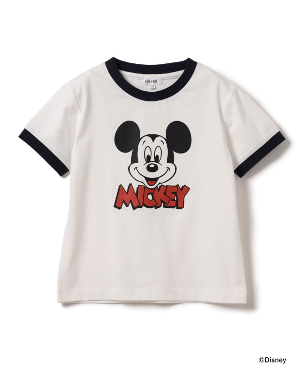 Japanese children's clothing B:MING by BEAMS Disney / MICKEY printed top 90-150cm boys/girls summer TOPS