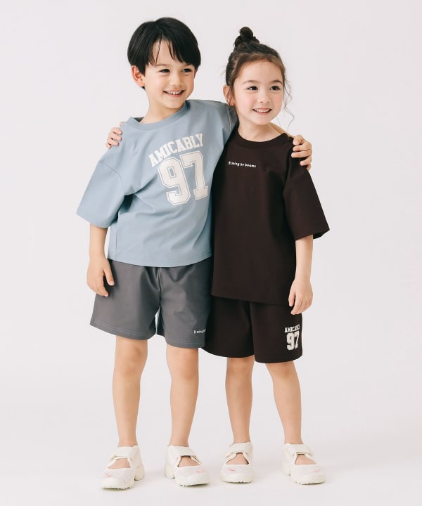 Japanese children's clothing B:MING by BEAMS 2Way two-piece digital print top (100-140cm) for boys and girls summer TOPS