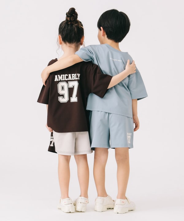 Japanese children's clothing B:MING by BEAMS 2Way two-piece digital print top (100-140cm) for boys and girls summer TOPS
