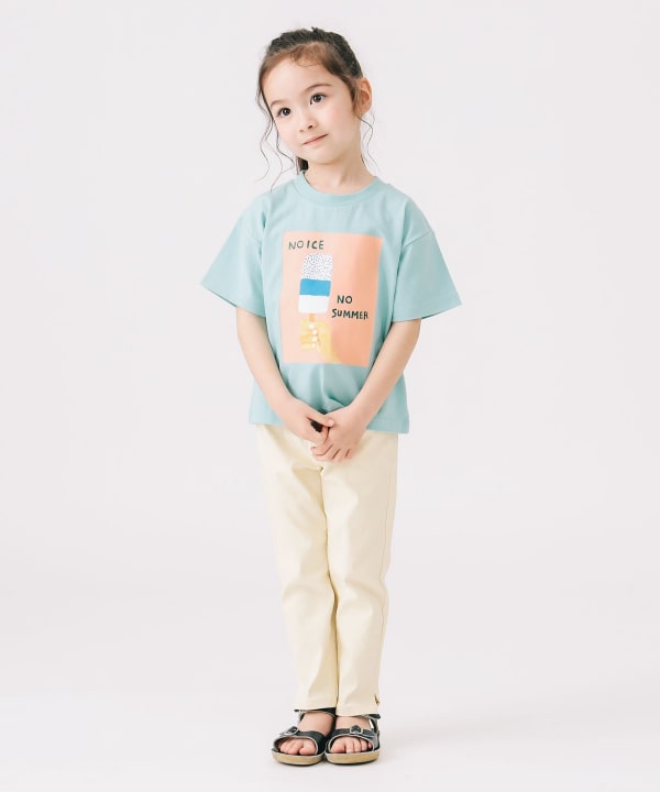 Japanese children's clothing B:MING by BEAMS printed tops 100-140cm boys/girls summer TOPS