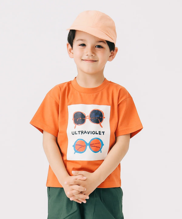 Japanese children's clothing B:MING by BEAMS printed tops 100-140cm boys/girls summer TOPS