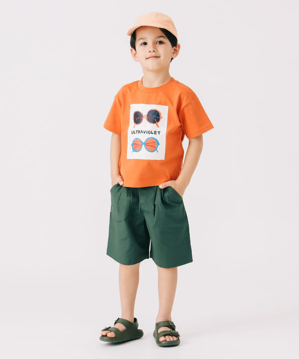 Japanese children's clothing B:MING by BEAMS printed tops 100-140cm boys/girls summer TOPS
