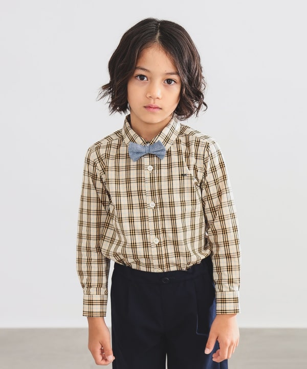 Japanese children's clothing B:MING by BEAMS shirt 100-130cm boys' summer TOPS interview/banquet/performance