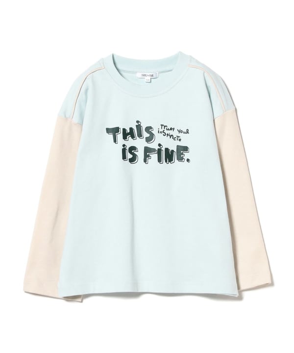 Japanese children's clothing B:MING by BEAMS letter print top 100-140cm boys summer TOPS