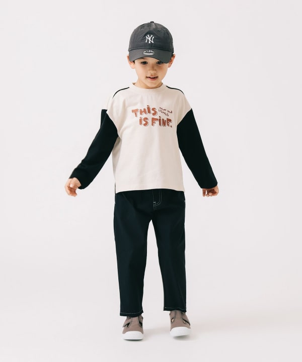Japanese children's clothing B:MING by BEAMS letter print top 100-140cm boys summer TOPS