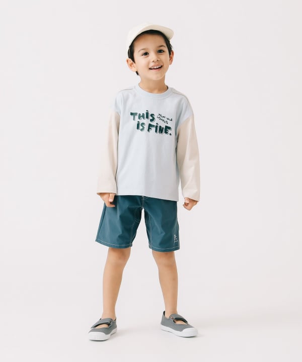 Japanese children's clothing B:MING by BEAMS letter print top 100-140cm boys summer TOPS
