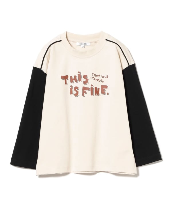 Japanese children's clothing B:MING by BEAMS letter print top 100-140cm boys summer TOPS