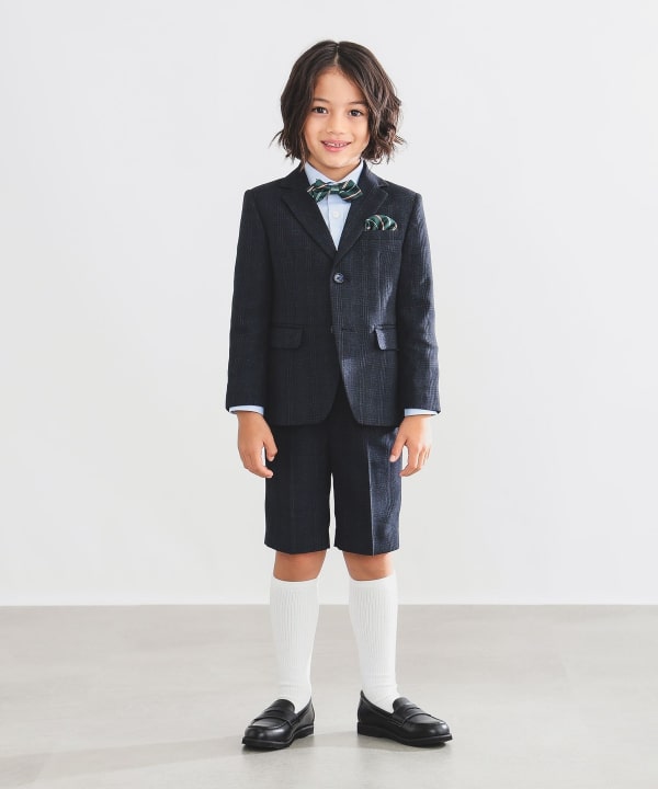 Japanese children's clothing B:MING by BEAMS three-piece suit 100-130cm boys' summer outerwear tops pants interviews/banquets/performances