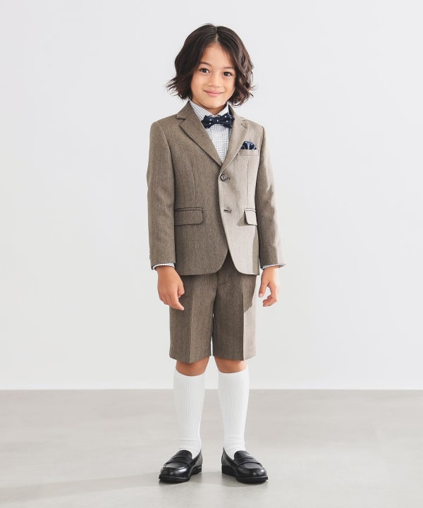 Japanese children's clothing B:MING by BEAMS three-piece suit 100-130cm boys' summer outerwear tops pants interviews/banquets/performances