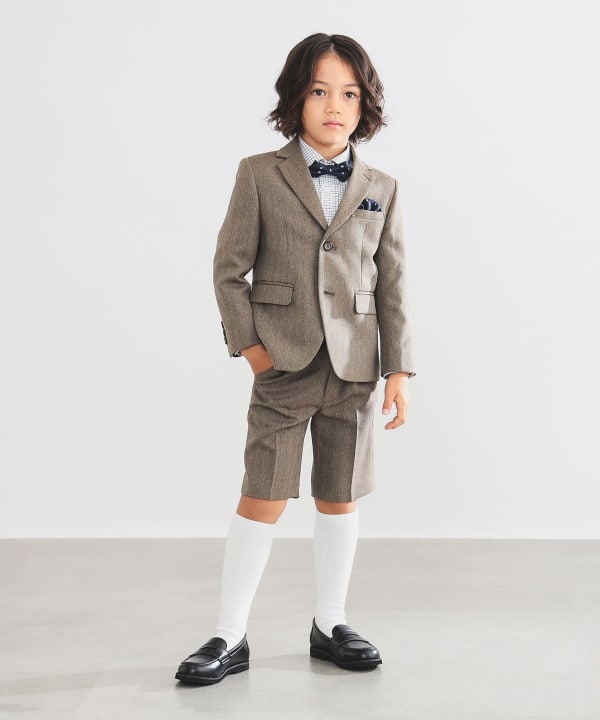 Japanese children's clothing B:MING by BEAMS three-piece suit 100-130cm boys' summer outerwear tops pants interviews/banquets/performances